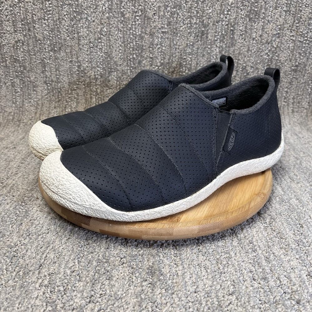 Keen Howser II Black Leather Perf Slip On Shoes Men Size 12 Loafers Hike Harvest
